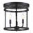 Ryne 3-Light 12.5" Lantern Cylinder Flush Mount in Black-1127667498
