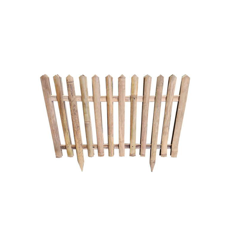 Bordure de clôture en bambou double face, H 32 po x l 38 po