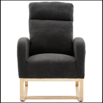 Modern Accent Rocking Chair Rocking Chair with Solid Wood Legs, Upholstered Nursery Glider Rocker -  Isabelle & Maxâ¢, D68976E1F624452391469E290BF4D732