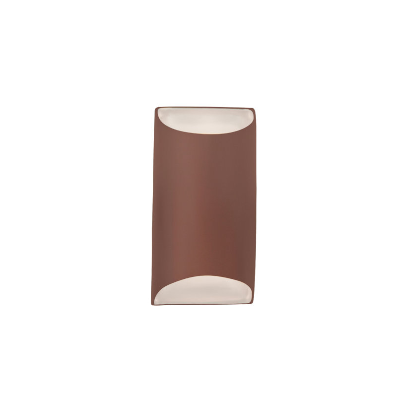 Applique murale en céramique Beda, H 10,75 po x l 5,5 po x P 4 po, Argile du Canyon