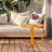Patio Orange Steel Side Table-237659910