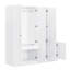 Armoire blanche avec miroir et rangement Max-120762749