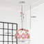 Luminaire suspendu floral simple 17,7 pouces