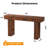 63" Narrow Rustic Sofa Table and Entryway Console in Deep Wood Grain-487469935