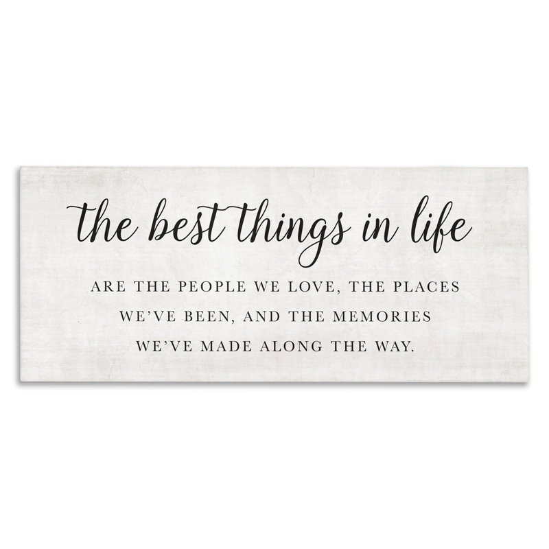 «Best Things In Life Uplifting Canvas», conception par Natalie Carpentieri, H 13 po x l 30 po