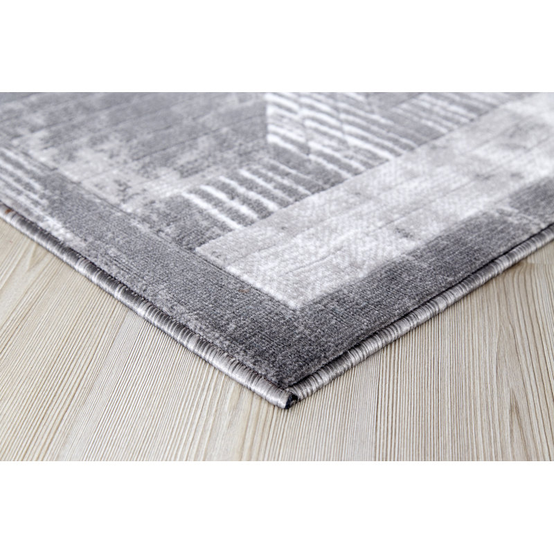 Tapis à chevrons gris, Rectangle 5 pi x 8 pi