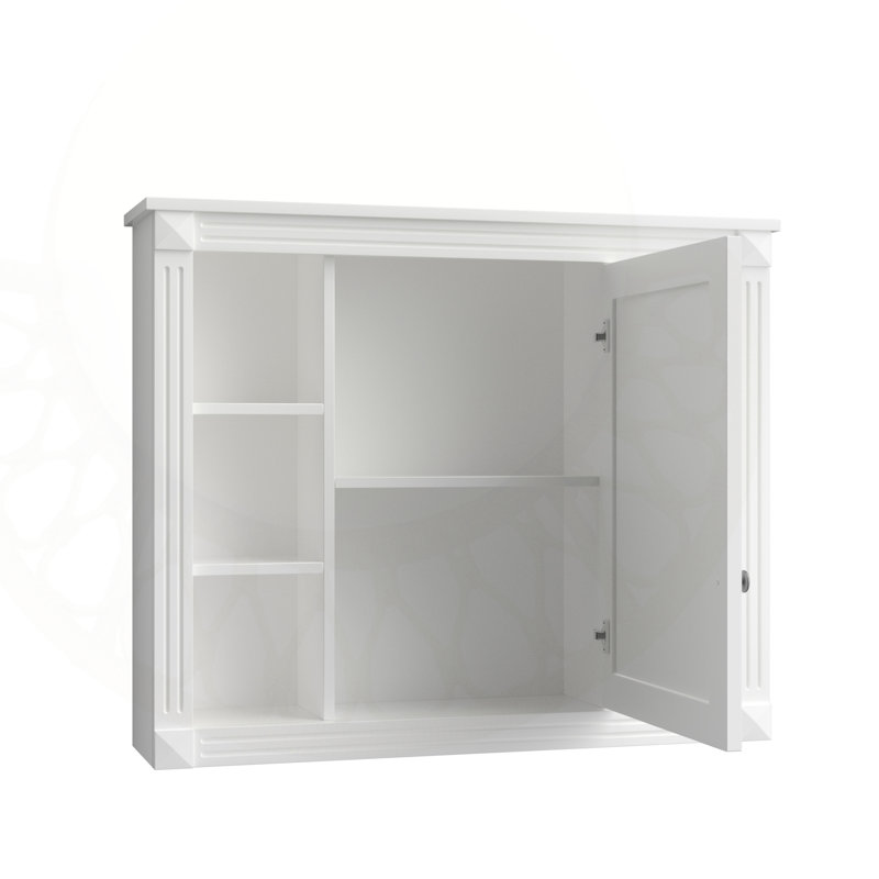 Armoire de rangement murale de 35 po x 28 po avec miroir, design moderne et tablettes réglables pour une organisation efficace