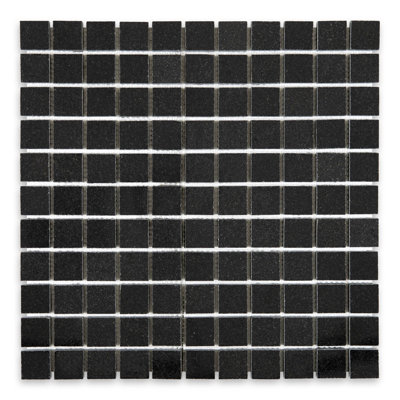 Absolute Black Polished Granite Square Mosaic