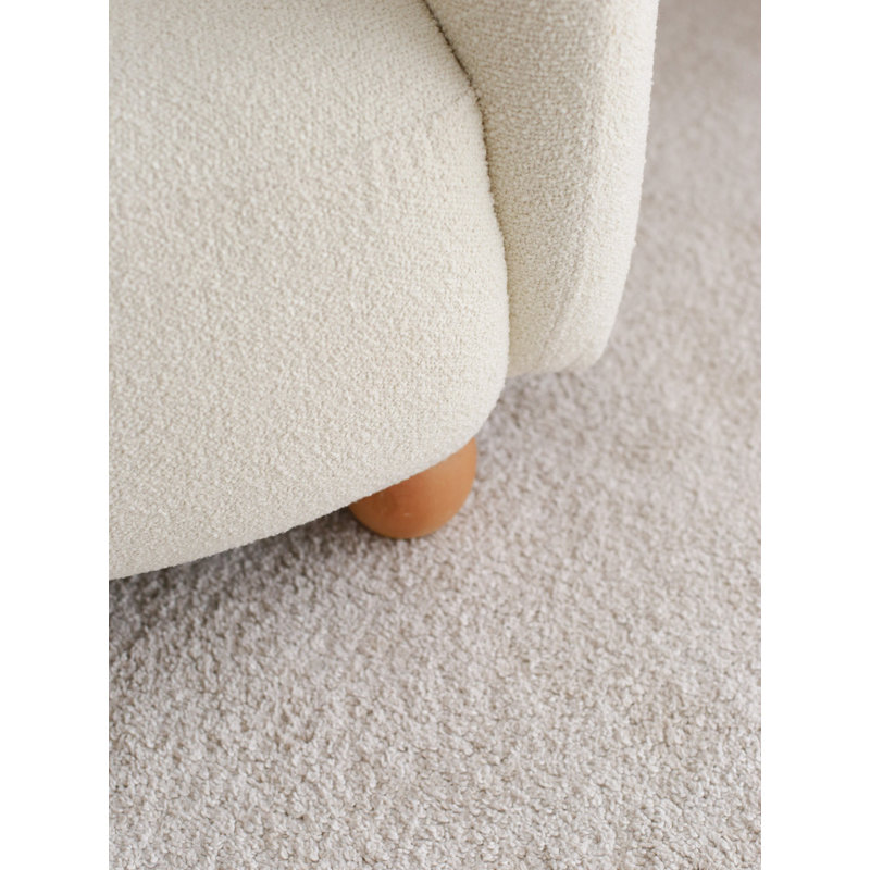 Elegant Wing Chair, White, 32.3 x 30.3 x 31.5 Inches | 100% Hornbeam Wood Frame, 100% Teddy Fabric | Comfortable Seat: 20.9 x 16.9 x 20.5 Inches | Perfect for Living Room & Cozy Reading Nook, Stylish Design