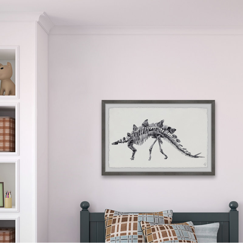 Brooker Big Stegosaurus Skeleton Framed Print, 8" H x 12" W x 1.5" D