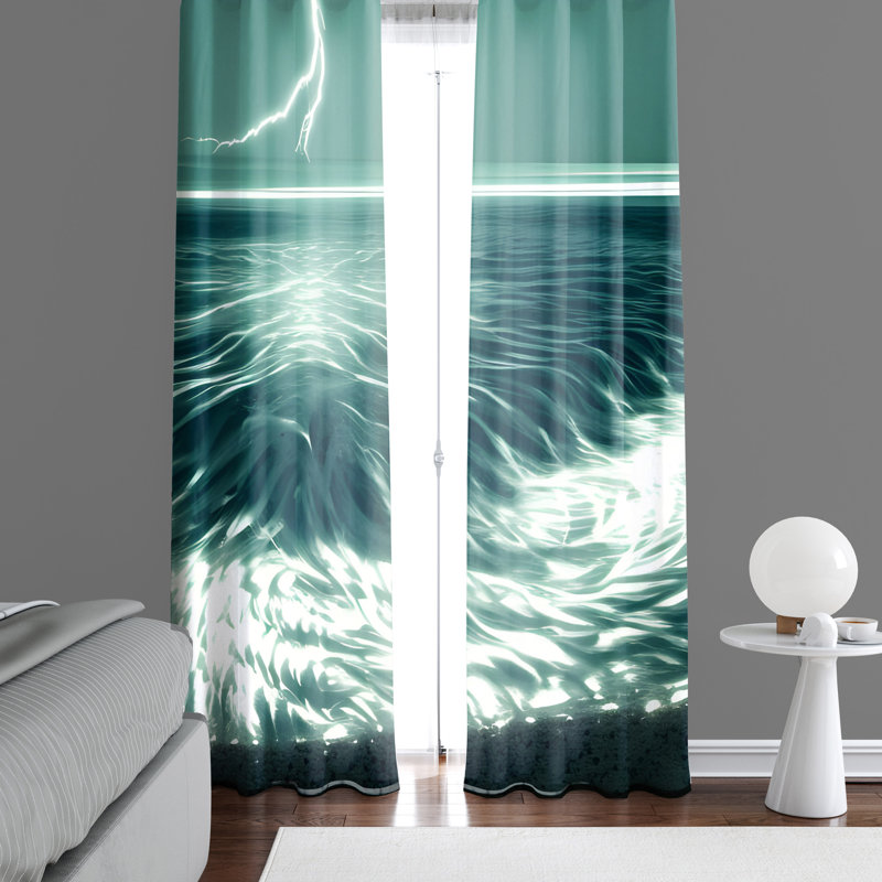 Paire de rideaux semi-transparents en polyester Dazmond, L 56 po x L 78 po