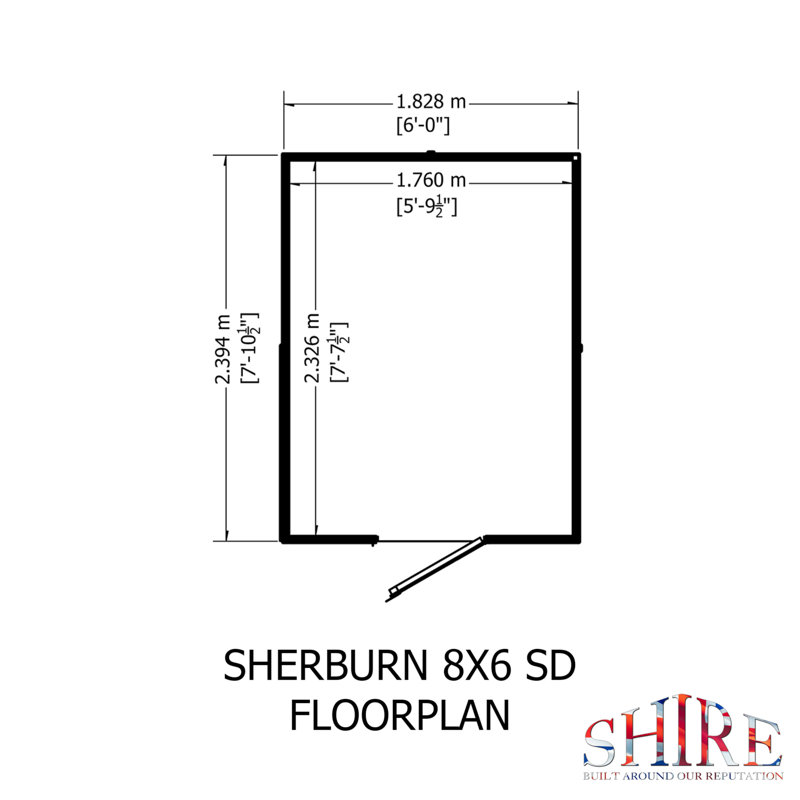 Sherburn 8 ft. W x 6 ft. D Wooden Storage Shed