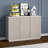 48" Fluted Buffet Table with Adjustable Shelves & Cable Management — Alder White Transitional Sideboard for Dining Room | Alston-1597187155