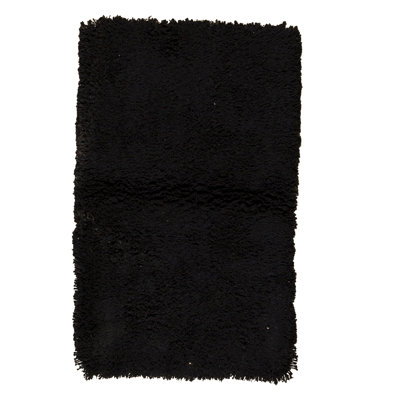 Hand-Knotted High-Quality Black Area Rug