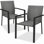 Chaises en osier Ebern Designs, meubles de salle à manger d'extérieur empilables avec accoudoirs
