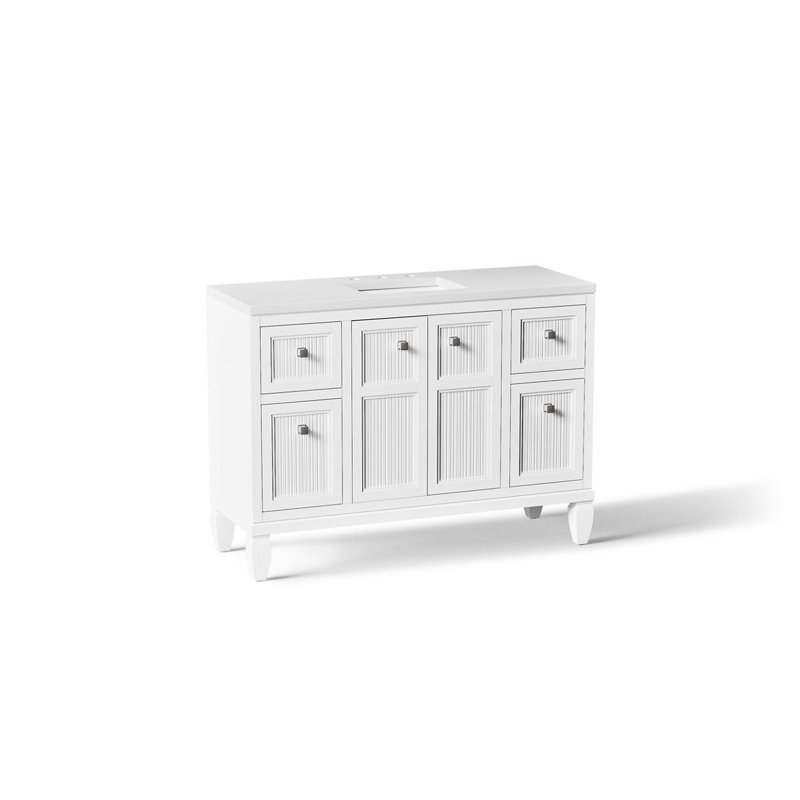 Hearthaven 48-In Bathroom Vanity Set, White