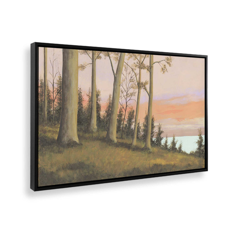 Impression sur toile, "Télécommande Lakeshore II" par Michael Willett, «Floater», reproduction encadrée sans passe-par, Noir