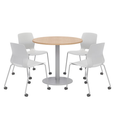 36" L Round Breakroom Table and Chair Set