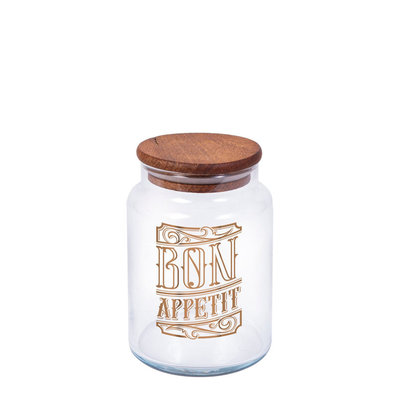 Glass Jar, 11cm H x 4cm W x 7cm D