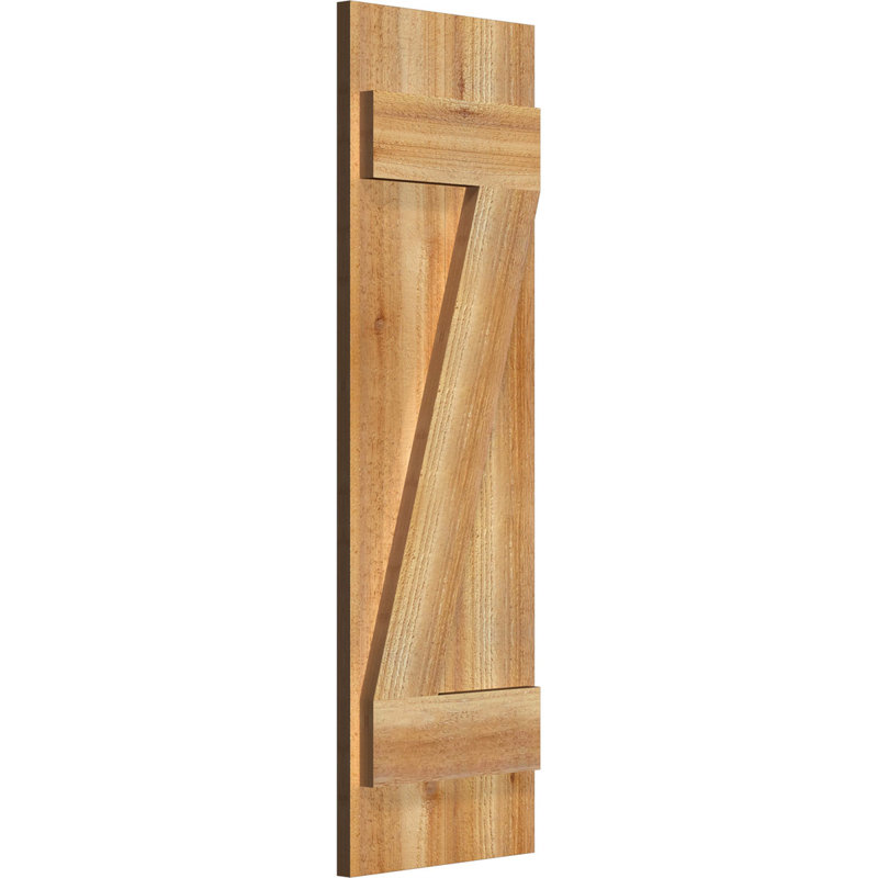 TimberCraft 5 3/8 "planches jointes avec n-lattes avec barre en Z, cèdre rouge de l'Ouest (par paire), 10 3/4 po, 34 po
