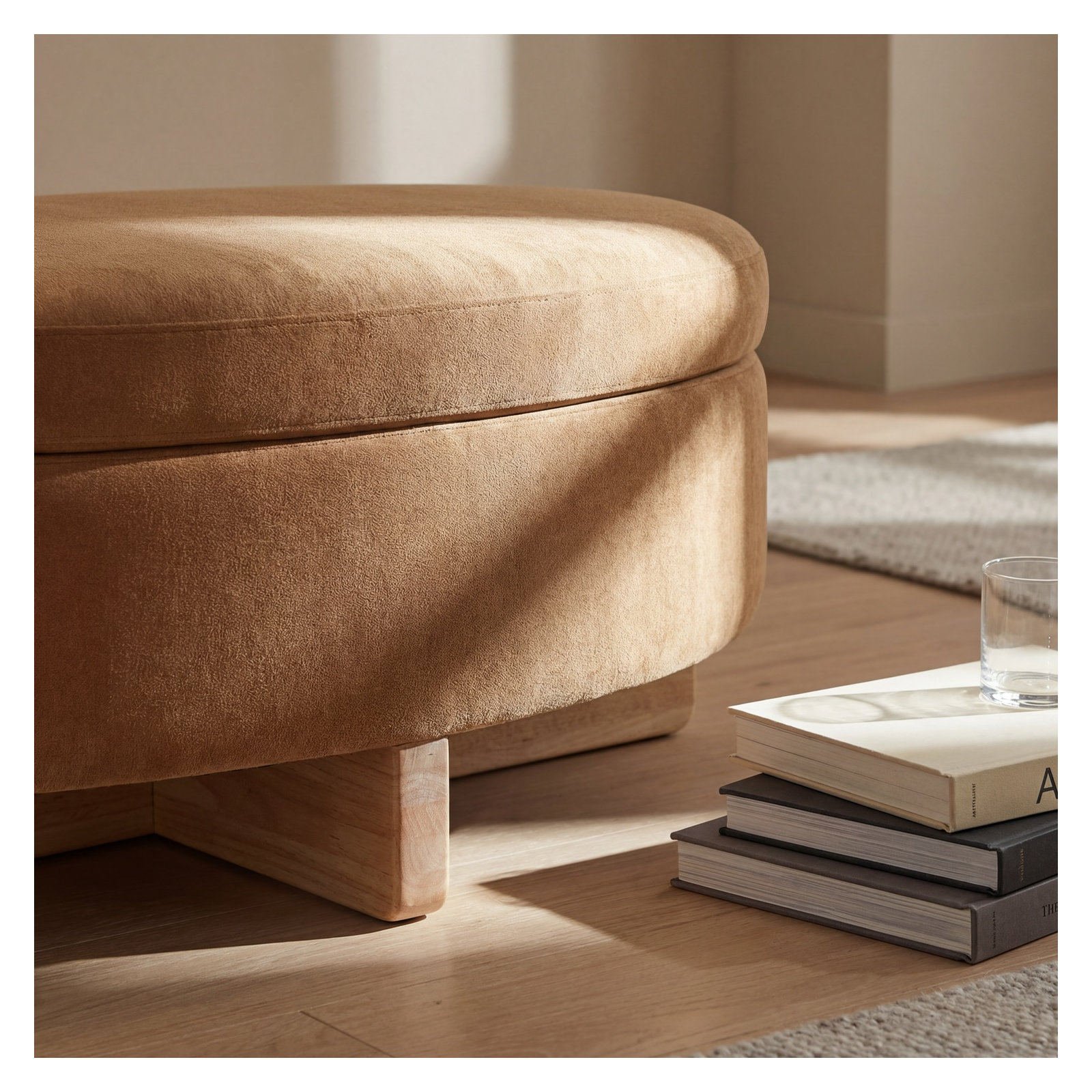 Roohan 48" Storage Ottoman, Brown