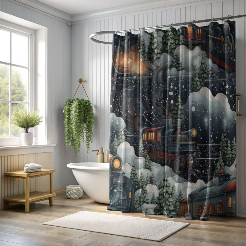 Rideau de douche Frosty Express - Premium, H 74 po x l 71 po