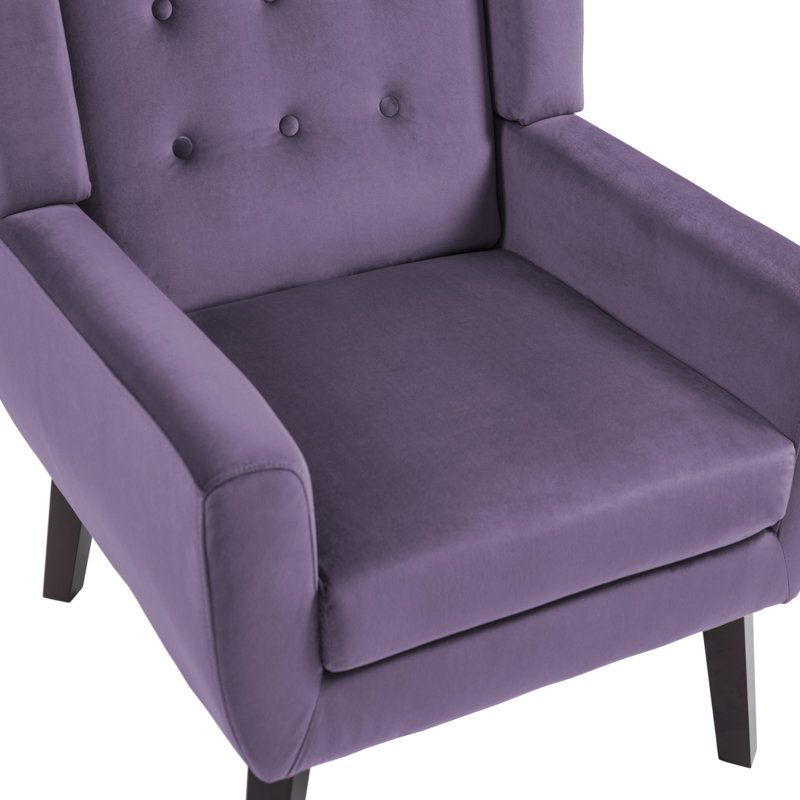 Fauteuil Davey, Velours mauve