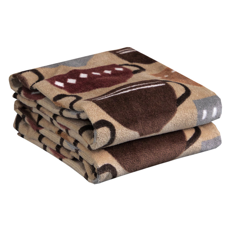 T-fal  Fiber Reactive Print Kitchen Dishcloth, Brown