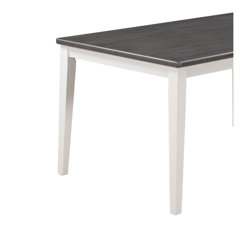 Ensemble de salle à manger 6 pièces de style classique et traditionnel, comprenant une table de salle à manger, 4 chaises rembourrées et un banc