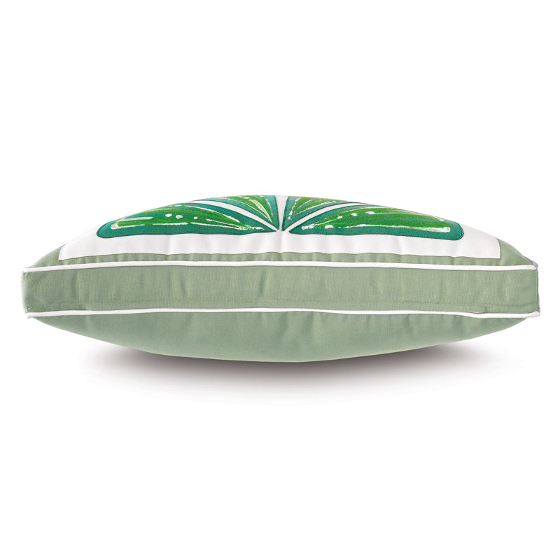 Palencia Novelty Indoor/Outdoor Pillow Cover & Insert, Sail Celadon/Wicking Cloud/Island Jade