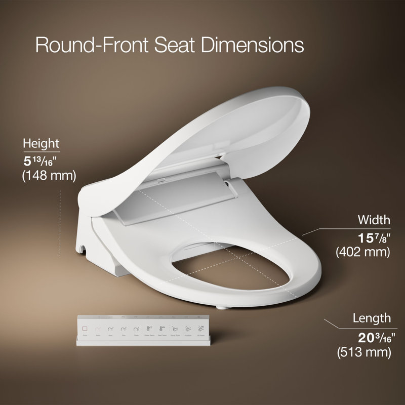PureWash® E880 Round-Front Bidet Toilet Seat with Remote Control
