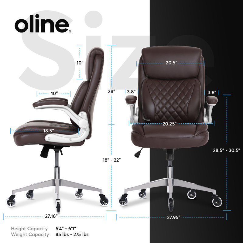 Fauteuil de bureau ergonomique ErgoAce, Brun
