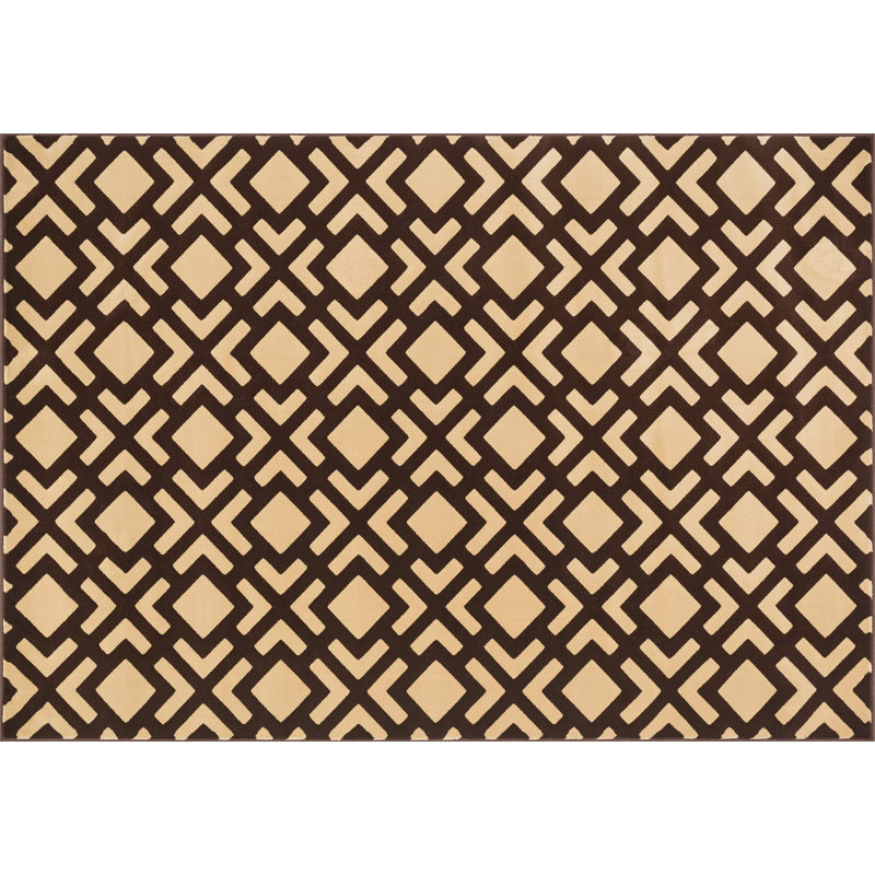 Dann Gold/Brown Area Rug, Rectangle 9'2" x 12'7"