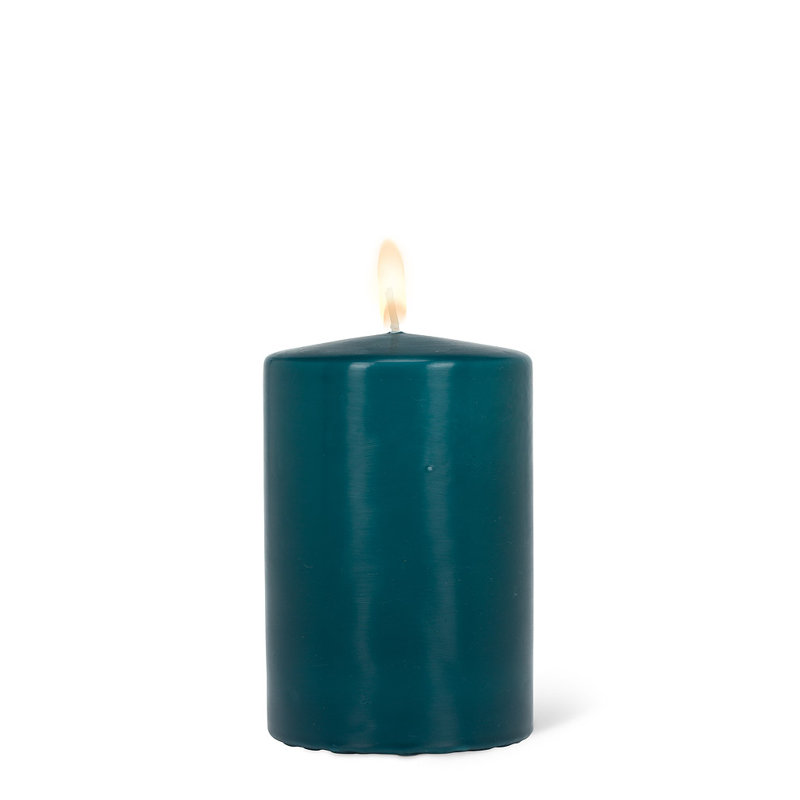 Bougie classique sans parfum, H 4 po x l 3 po x P 3 po, Bleu cobalt