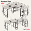 Aaleeyah Modular L-Shaped Stainless Steel Computer Desk-2060598647