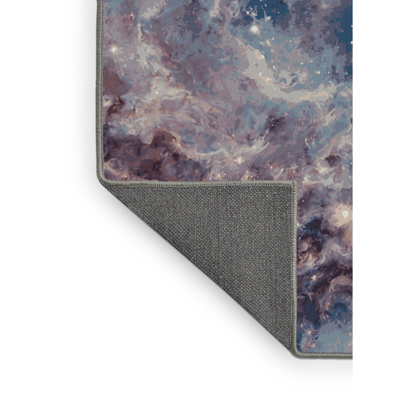 Tapis gris soyeux et moelleux, Carré 8 pi