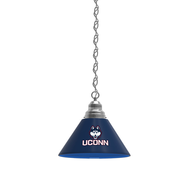 1 - Light Single Pendant, Chrome, Connecticut Huskies