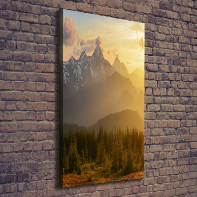 Sunset Mountains - Wrapped Canvas Print
