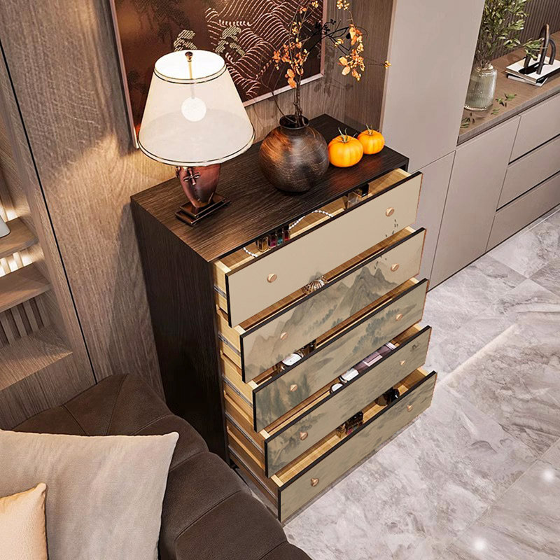 Armoire de rangement à cinq tiroirs Ash, Noyer