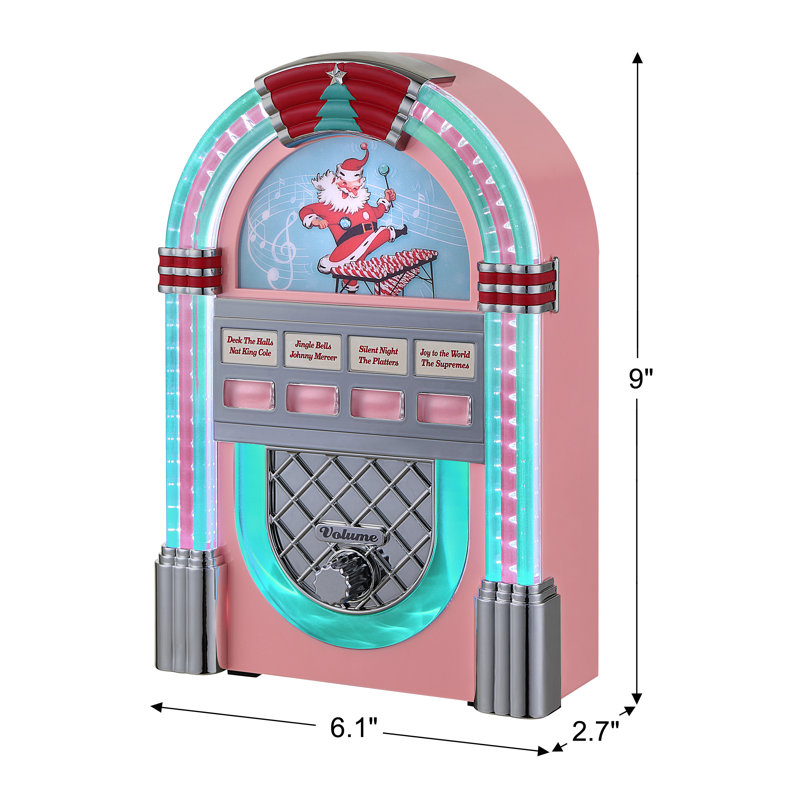 Juke-box rétro 9 po - rose