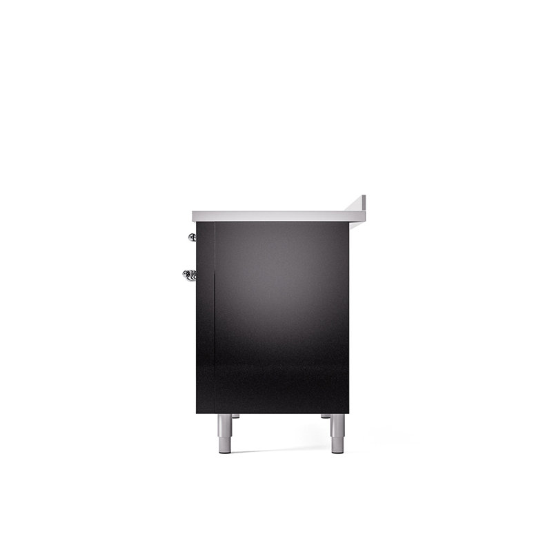 Cuisinière à induction 48 po ILVE Nostalgie II, Noir brillant et chrome