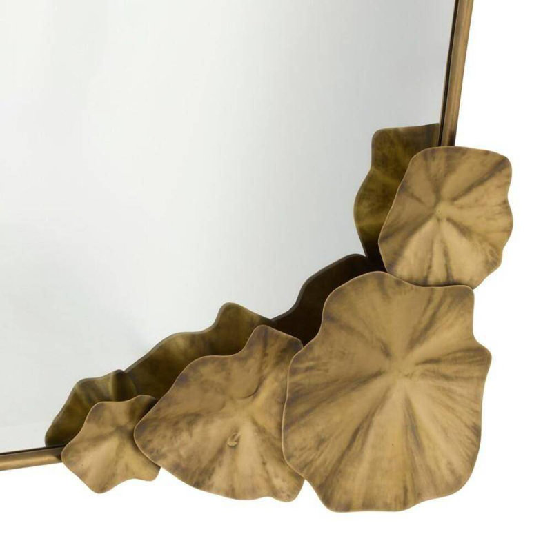 Ismerie Rectangle Brass Beveled Mirror