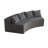 Corduroy Curved Sectional Sofa With Four Pillows,Curved Symmetrical Modular Semi Circular Sofa Sectional(Two Modules)-1136589262