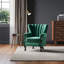 Tamworth 73Cm Wide  Velvet Channel Occasional Armchair Wingback Chair-1905514532