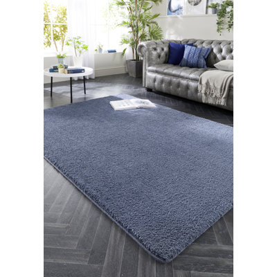 My Lux Deep Pile Smoke Blue Rug