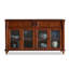 Buffet en bois d'hévéa et en verre de style américain