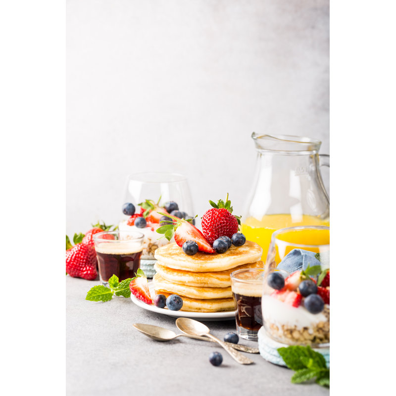 Healthy Summer Breakfast - Wrapped Canvas Print, 46cm H x 30cm W x 3.8cm D
