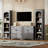 3-Piece Mid-Century Storage Cabinet Set With Bookshelf And Adjustable Shelves-1964570971