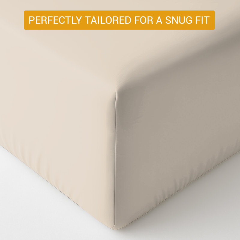 100% Egyptian Cotton Extra Deep Fitted Sheet 35cm – Hotel Collection, Soft Touch, Breathable & Long-Lasting Elastic