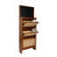 Armoire à chaussures grande capacité pour vestibule, H 65 po, 3 tiroirs rabattables et armoire de rangement moderne noire élégante, entrée H 65 po, construction stable